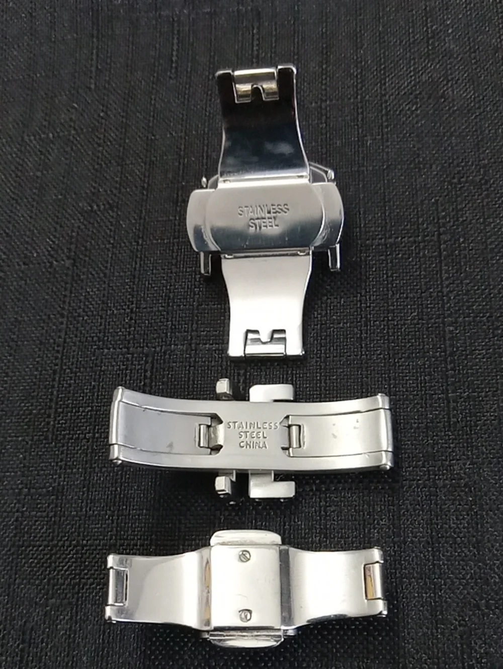 Parnis Stainless Steel Watch Band Deployment Clasp Bundle